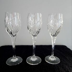 Mikasa English Garden Crystal Wine Glasses Set of 3